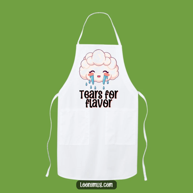 Funny Cloud Rainbow Tears Apron: Cook Up Joyful Meals with a Smile!