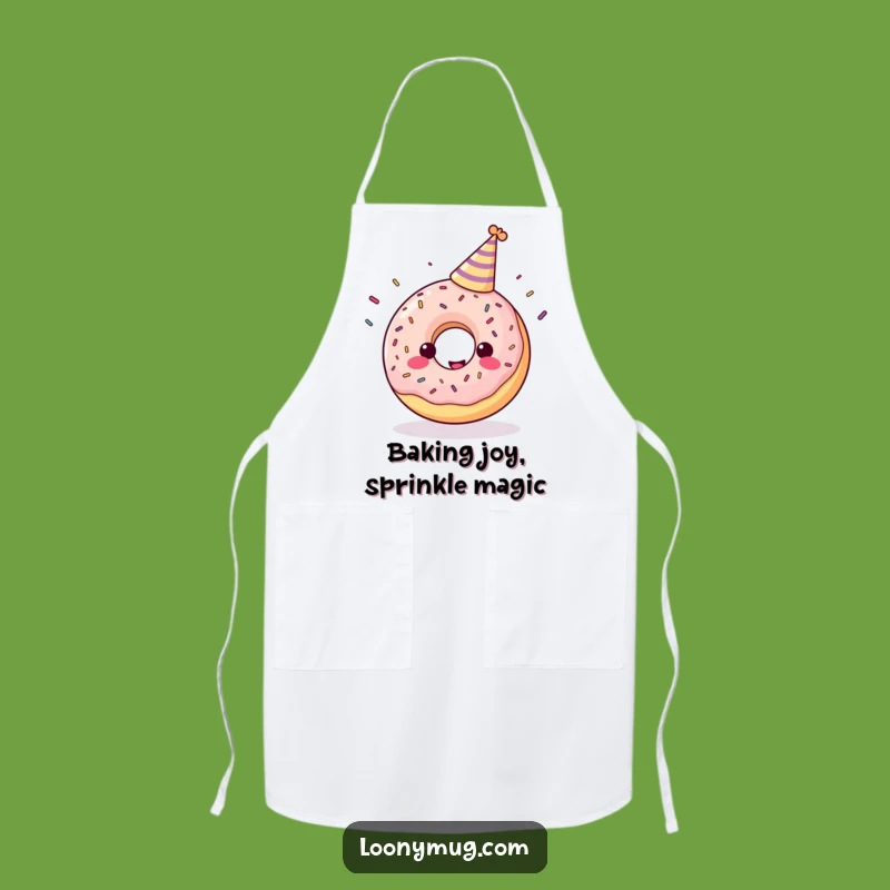 Funny Donut Party Apron: Humorous Juggling Sprinkles Kitchen Accessory