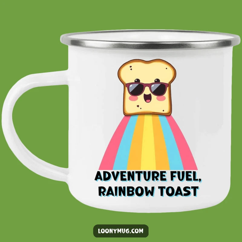 Funny Toast Rainbow Camping Mug: Durable Surprised Toast Drinkware Gift