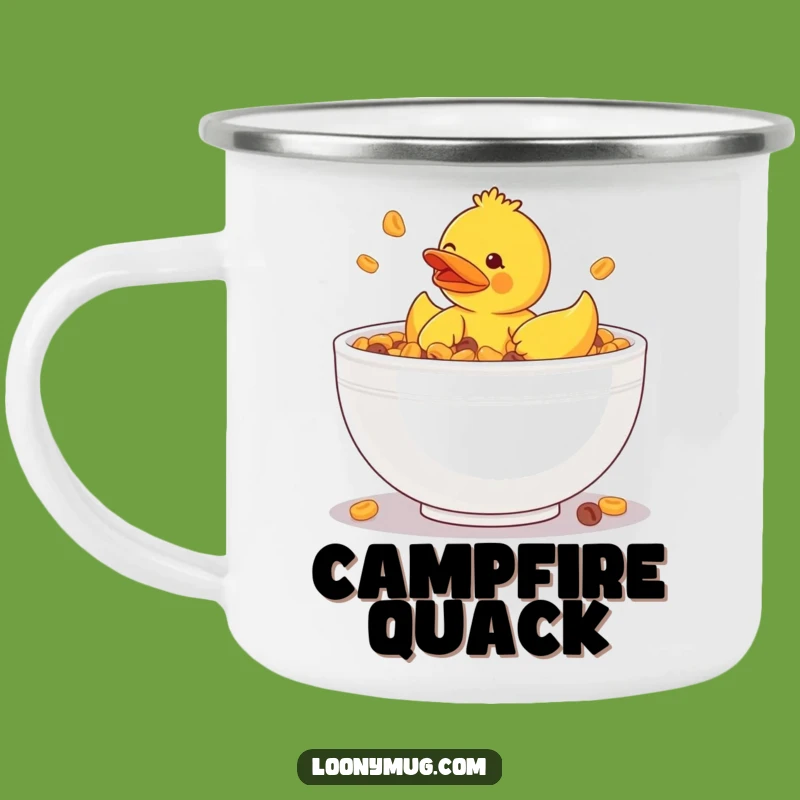Funny Rubber Ducky Cereal Bowl Camping Mug - Outdoor Quirky Humor Gift