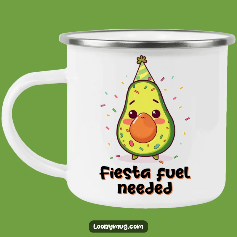 Funny Avocado Party Surprise Camping Mug: Your Hilarious Outdoor Companion