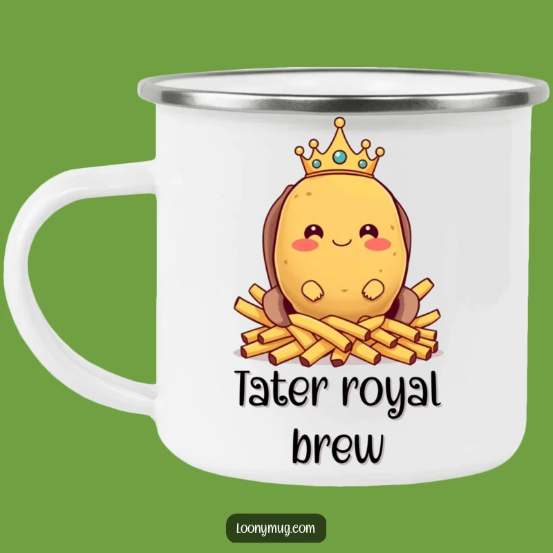 Funny Potato King Camping Mug: Command Your Campfire with Starchy Humor