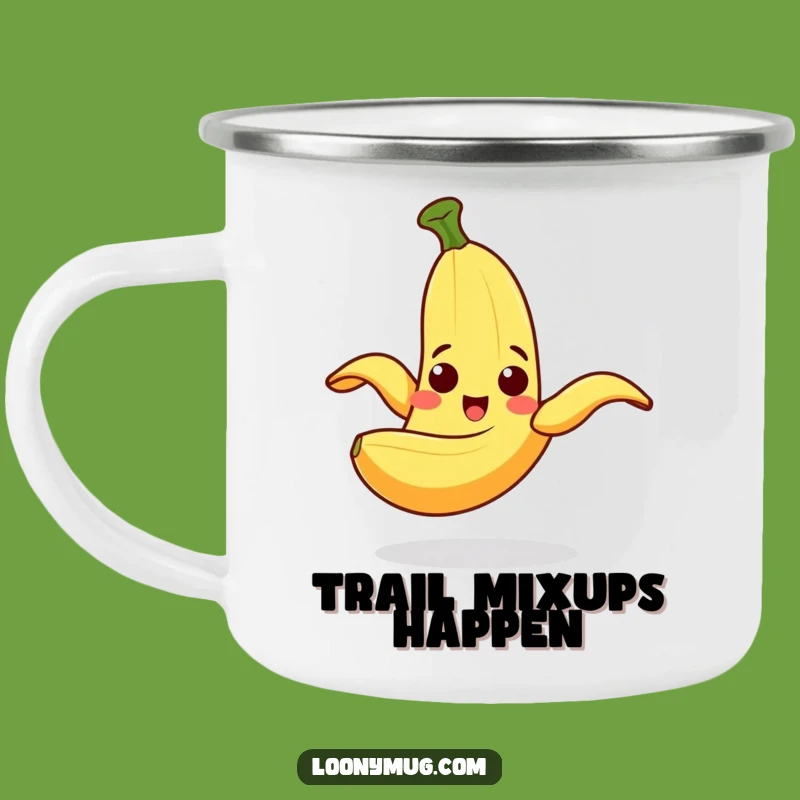 Funny Slipping Banana Camping Mug: Enjoy Your Brew with This Hilarious Outdoor Companion