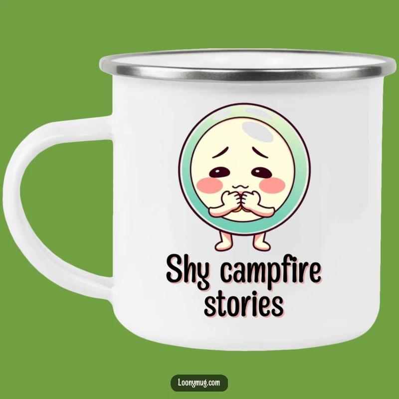 Funny Shy Button Fumble Camping Mug: Enjoy Drinks with Hilarious Awkwardness