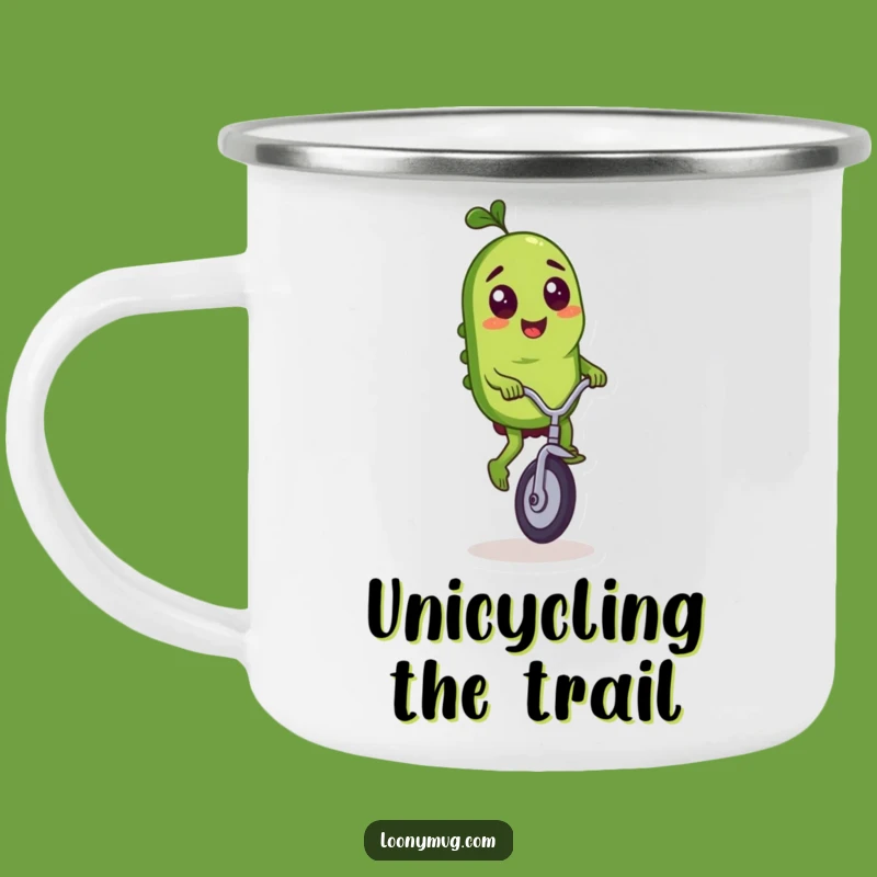 Funny Pickle Unicycle Camping Mug - Outdoor Ride Gift