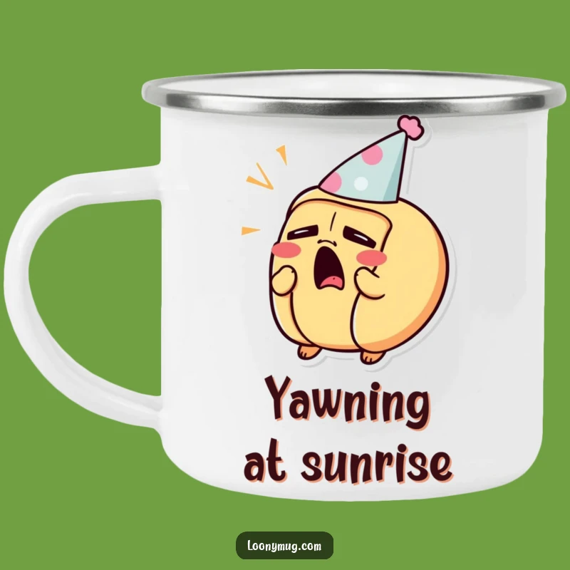 Funny Sleepy Hot Dog Camping Mug - Outdoor Yawn Gift