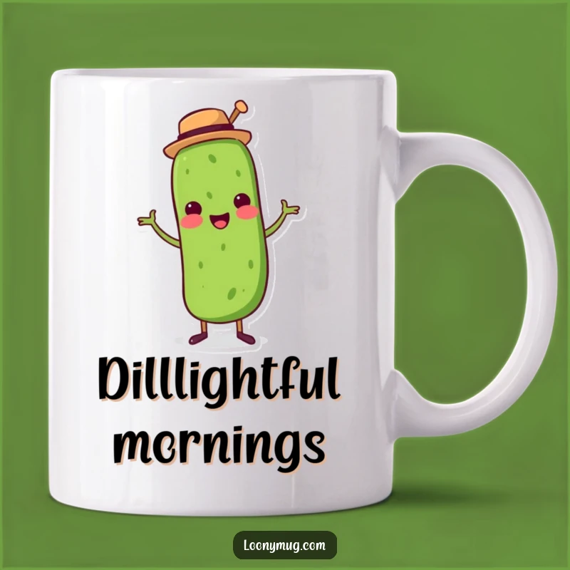 Funny Dancing Pickle Top Hat Mug: A Whimsical Gift for Dill-ightful Mornings!