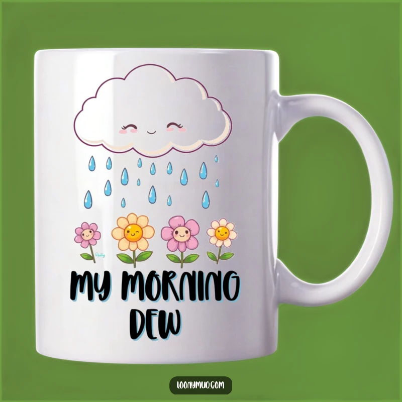 Funny Cloud & Flower Mug: A Cheerful Gift for a Sunny Disposition