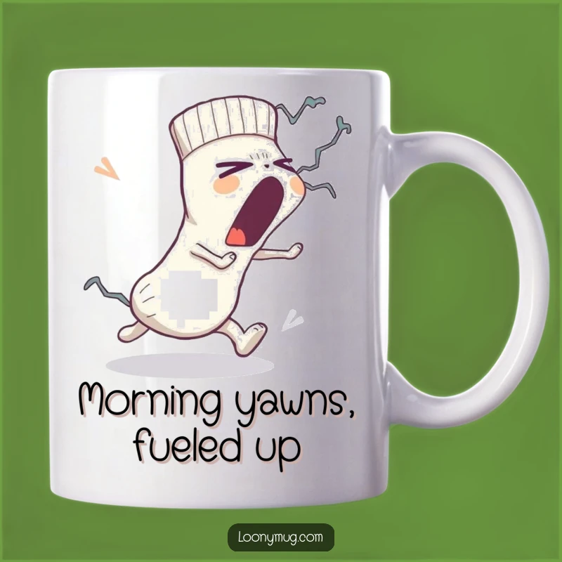 Funny Sleepy Sock Mug: Lint Monster Chase, Hilarious Morning Gift