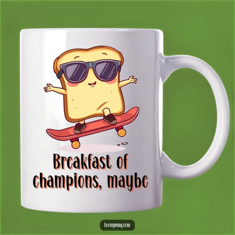 Funny Toast Skateboarder Mug - Cool Sunnies Bread Gift