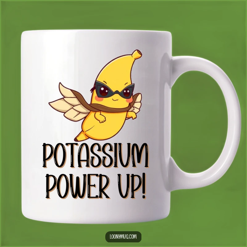 Funny Flying Banana Mug - Superhero Fruit Gift for Morning Adventures