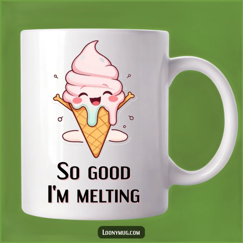 Funny Melting Ice Cream Cone Mug: A Joyful Character Gift for Dessert Lovers