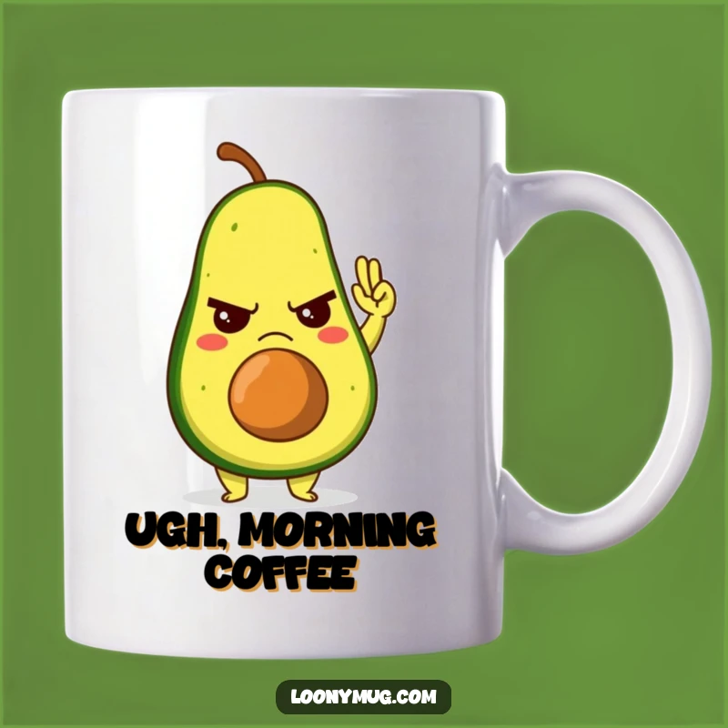 Funny Grumpy Avocado High-Five Mug: A Hilarious Gift for Reluctant Friends