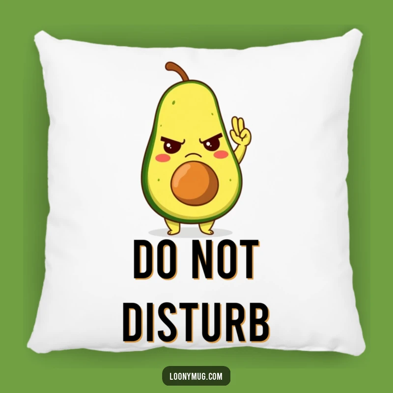 Funny Grumpy Avocado High-Five Pillow: Cuddle up with Your Favorite Grumpy Fruit