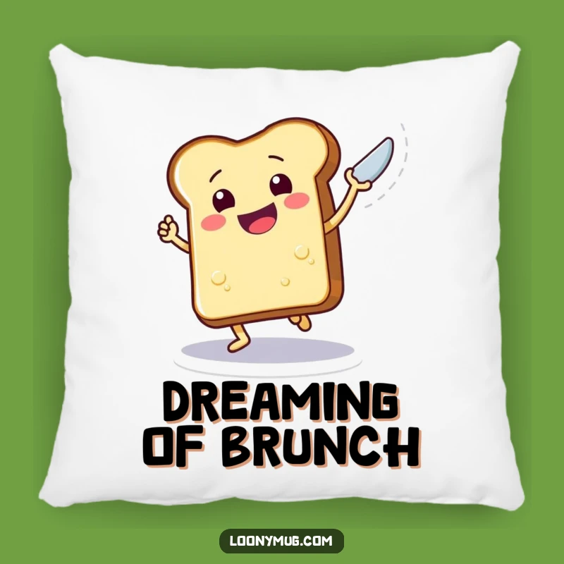 Soft Funny Toast Dance Pillow - Cozy Morning Laugh!