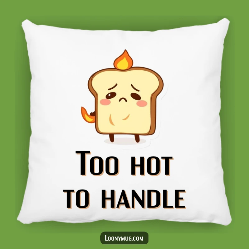 Funny Nervous Toast Fire Pillow - Comfy & Comedic