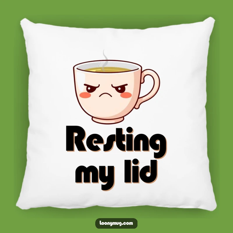 Funny Grumpy Teacup Pillow: Add Sarcastic Comfort to Your Cozy Space