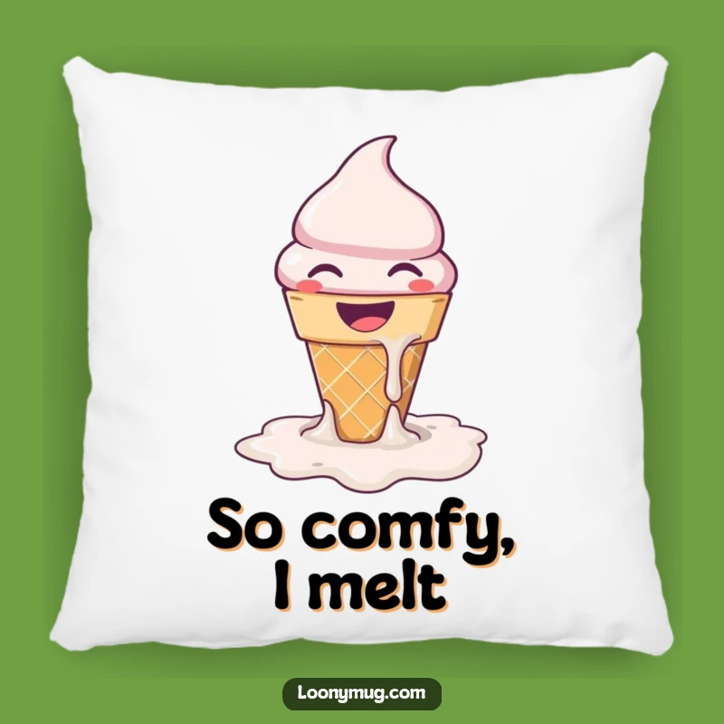 Funny Melting Ice Cream Pillow: Cuddle Up with Sweetness and Adorable Humor