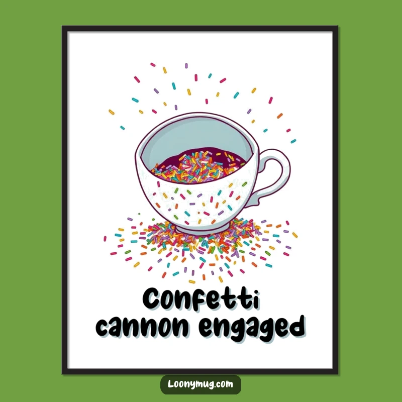Downloadable Funny Sprinkle Art - Party Teacup Digital Print