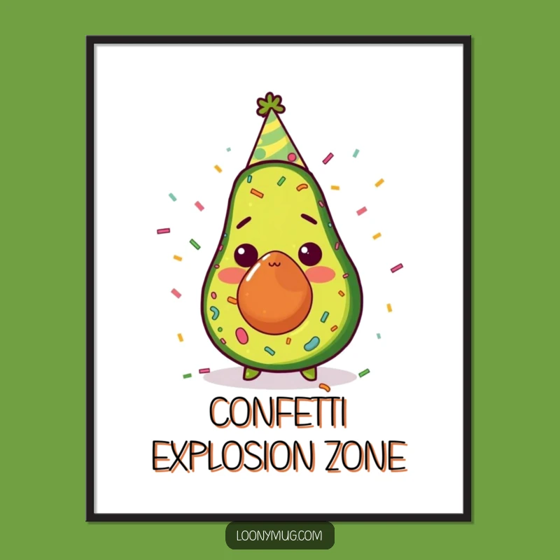 Funny Avocado Party Surprise Digital Art: Instant Hilarious Decor Download