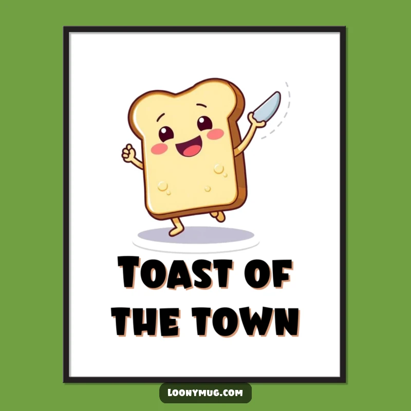 Funny Toast Morning Dance Digital Art - Instant Joyful Decor!