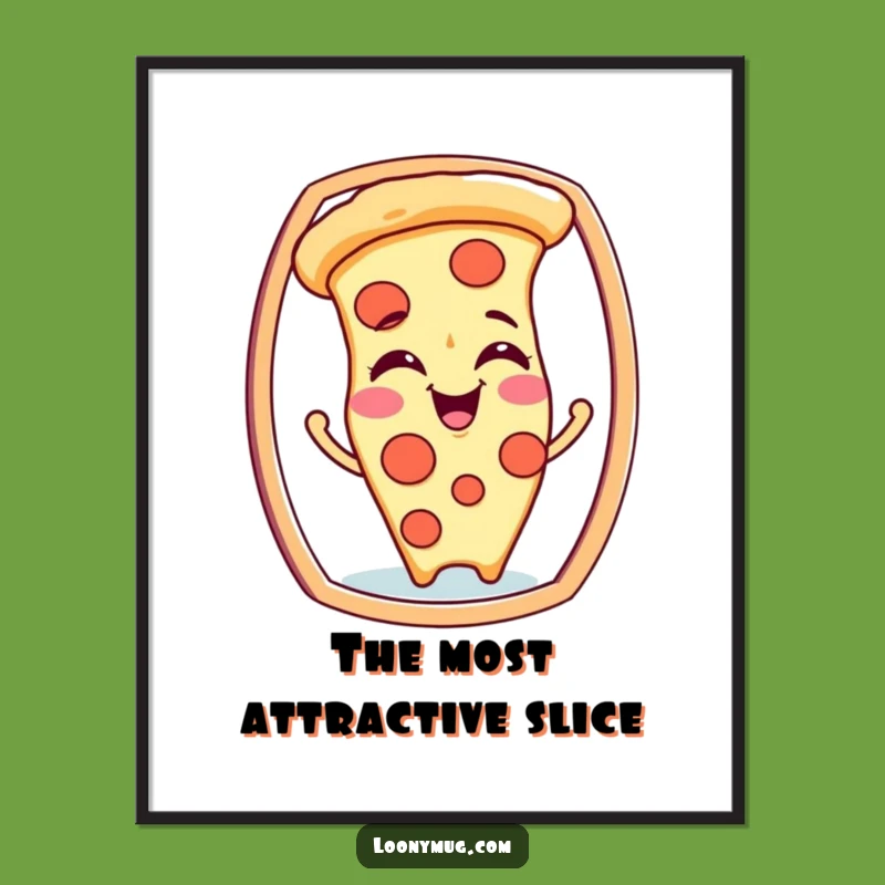 Funny Pizza Slice Mirror Digital Art: Instant Giggling Character Download