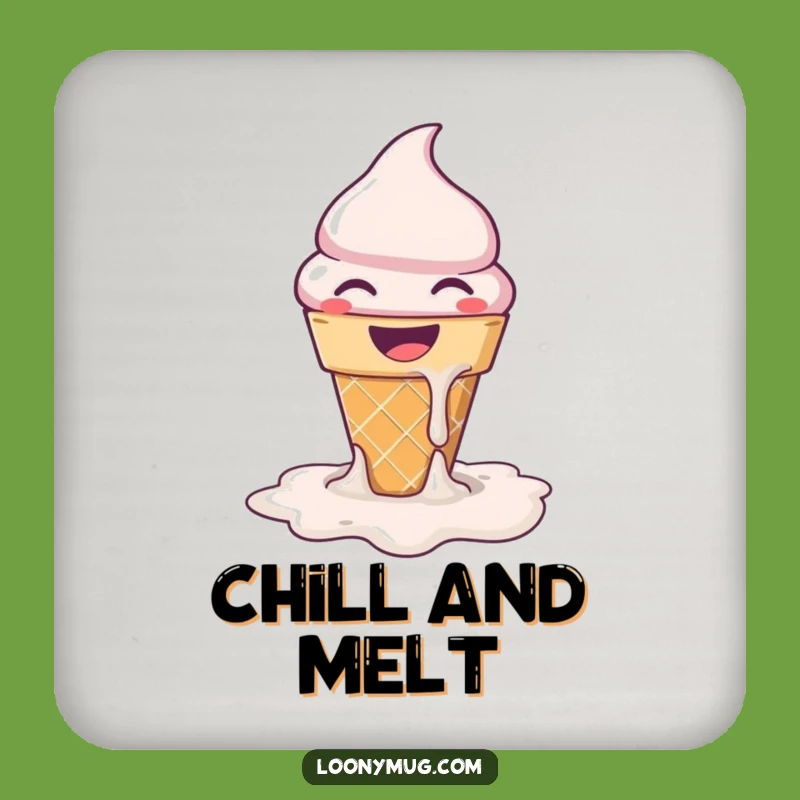 Funny Melting Ice Cream Coaster: Protect Tables with Sweet Style and Humor