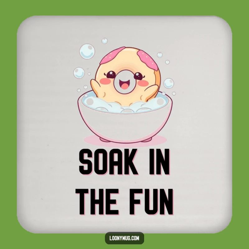 Funny Happy Donut Bubble Bath Coaster: Protect Surfaces with Sweetness