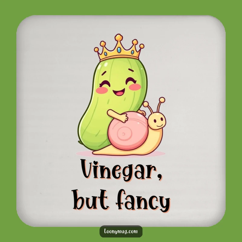 Funny Pickle Coaster: Royal Snail Rider, Humorous Surface Protection
