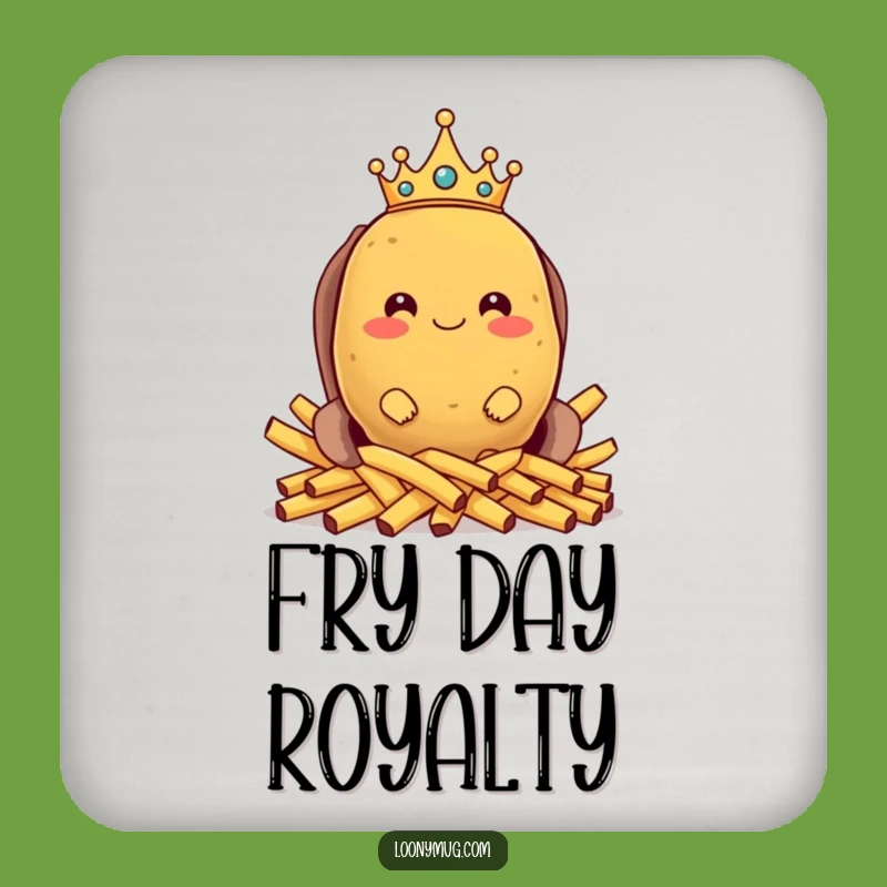 Funny Potato King Coasters (Set of 4): Protect Your Table in Starchy Style