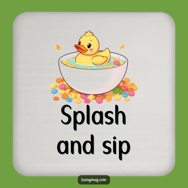 Funny Rubber Duck Cereal Coaster: Protect Surfaces with Quirky Art