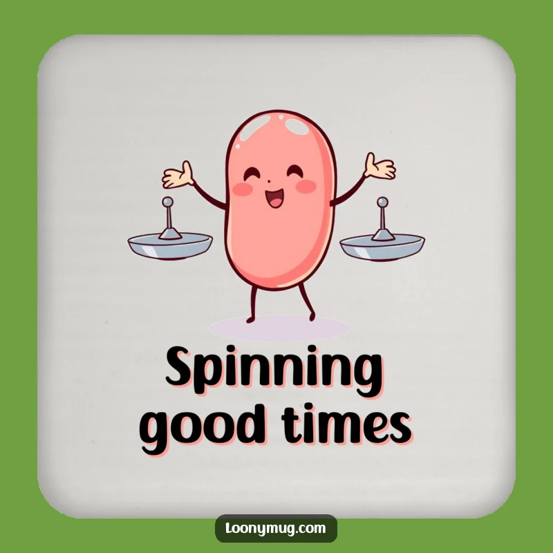 Funny Wobbly Jelly Bean Coaster: Protect Surfaces, Humorous Funny Gift