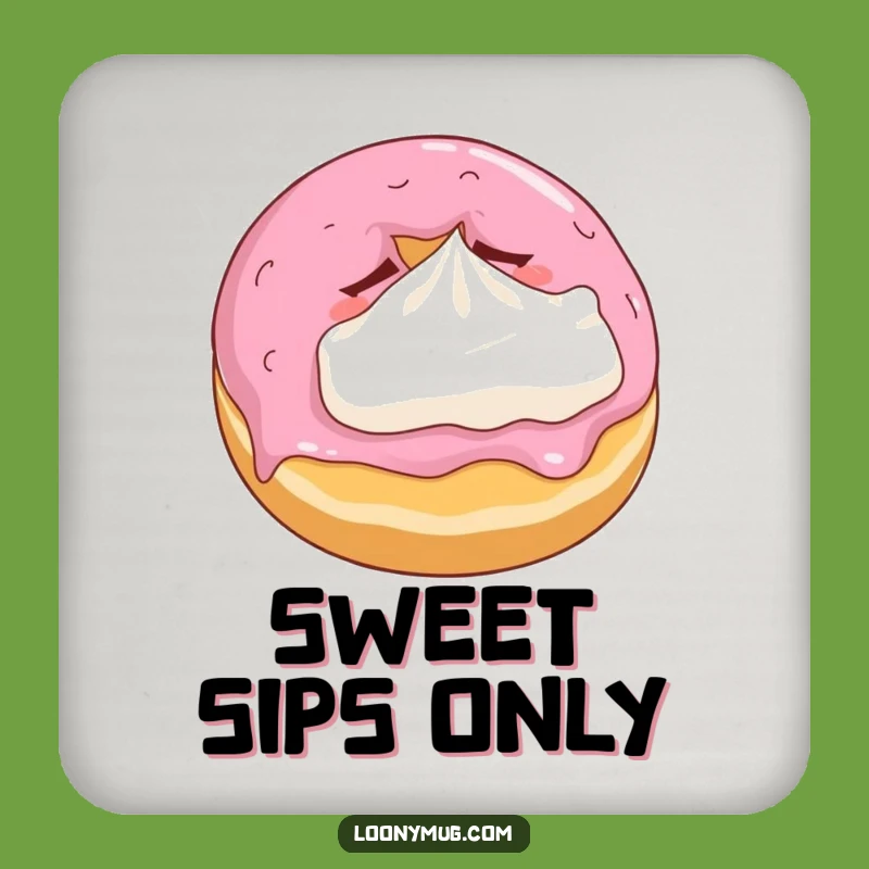 Funny Sleepy Donut Coaster Set - Adorable Pastry Protection for Your Table