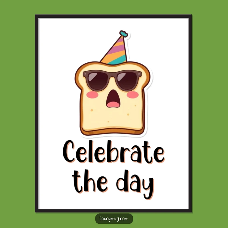 Funny Toast Surprise Party Poster: Add Hilarious Breakfast Vibes to Your Walls