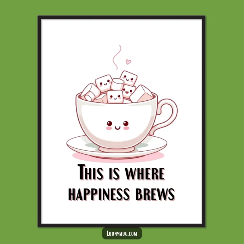 Funny Marshmallow Dance Poster: Brighten Your Walls with This Hilarious and Joyful Artwork