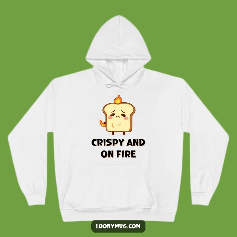 Funny Nervous Toast Fire Hoodie - Cozy & Comedic