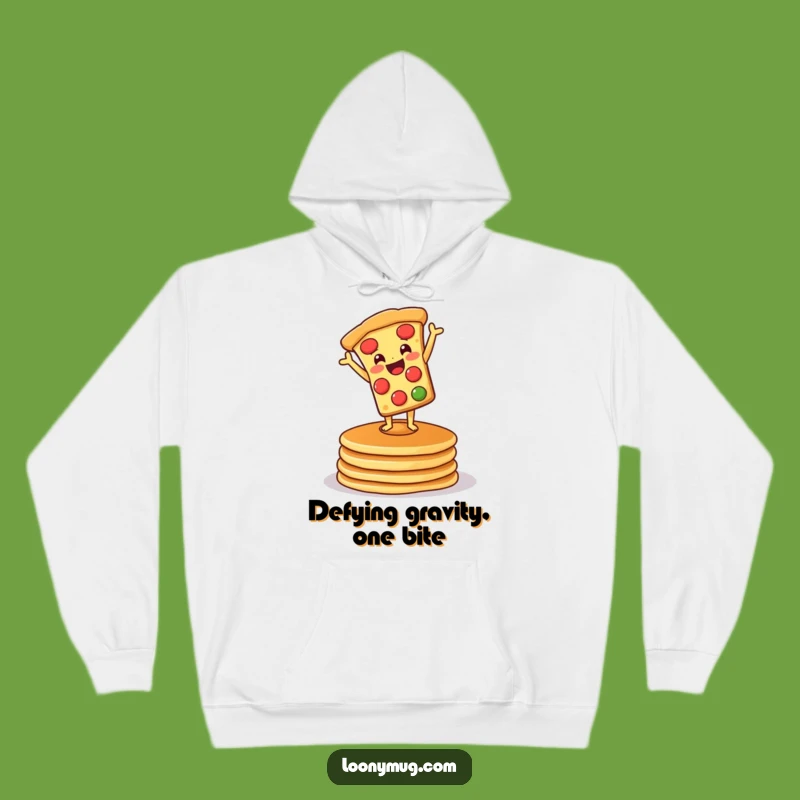 Funny Pizza Pancake Handstand Hoodie: Cozy Comical Breakfast Character Wear