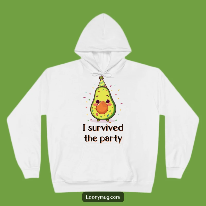 Funny Avocado Party Surprise Hoodie: Cozy Up with This Hilarious Winter Gift