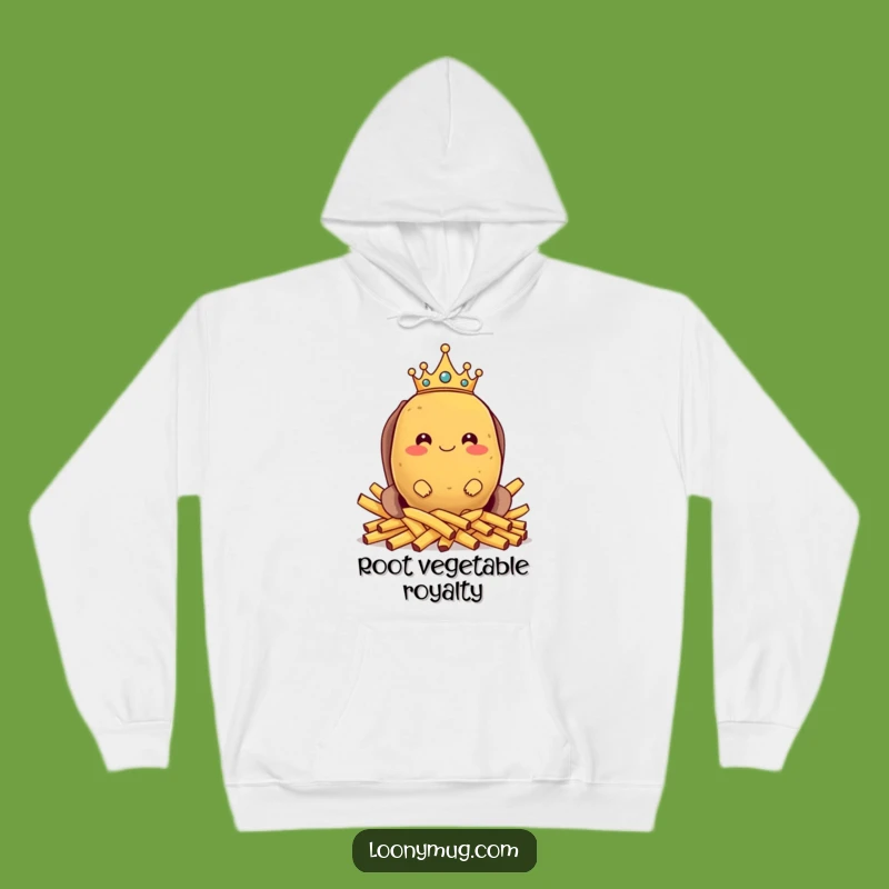 Funny Potato King Hoodie: Stay Cozy & Regal with Starchy Humor