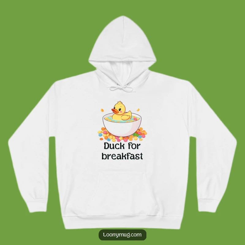 Funny Rubber Duck Cereal Hoodie: Stay Cozy with This Hilarious Breakfast Wear