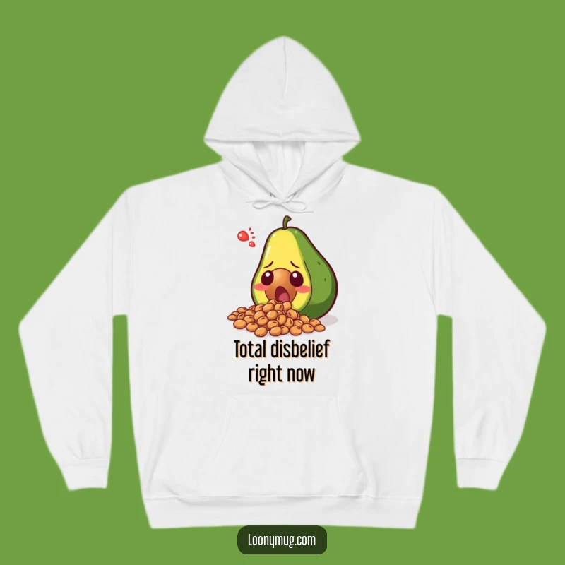 Funny Shocked Avocado Seeds Spill Hoodie - Cozy & Hilarious Avocado Gift