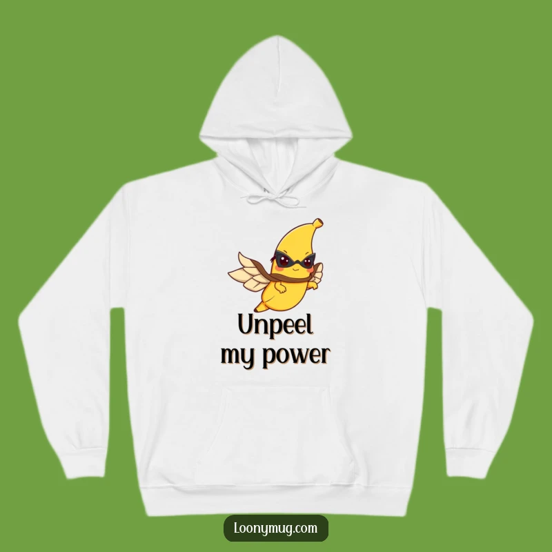 Funny Flying Banana Hoodie - Warm Superhero Fruit Gift for Cozy Heroes