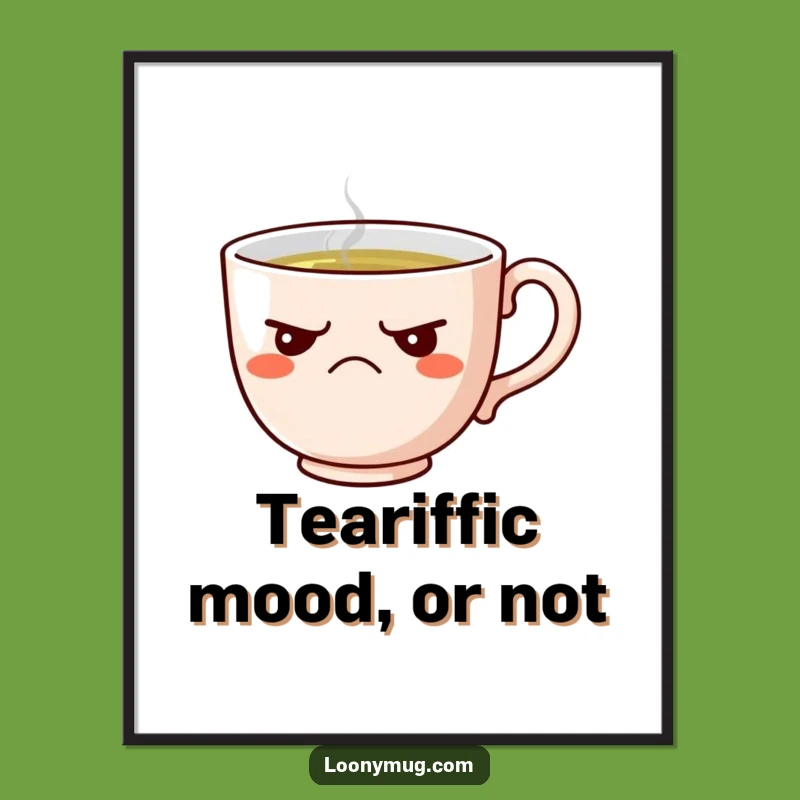 Free Printable Wall Art: Grumpy Teacup, Funny Quirky Downloadable Home Decor Accent