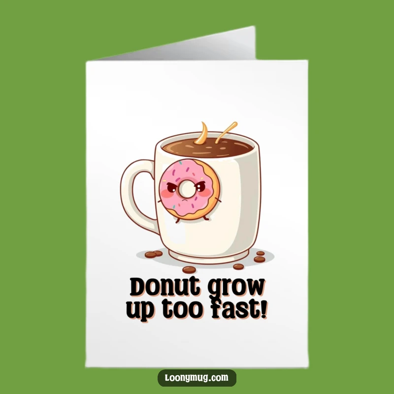 Free Printable Grumpy Donut Birthday Card - Funny Downloadable Gift for Coffee Lovers