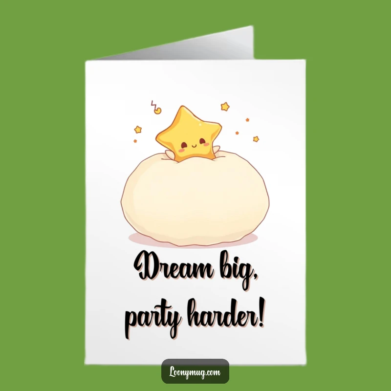 Dreamy Star Birthday Card - Free Printable Pillow Fun Downloadable Greeting