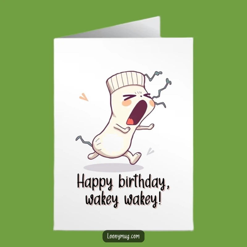 Free Printable Sock Birthday Card: Yawn, Lint Monster, Downloadable Funny Gift