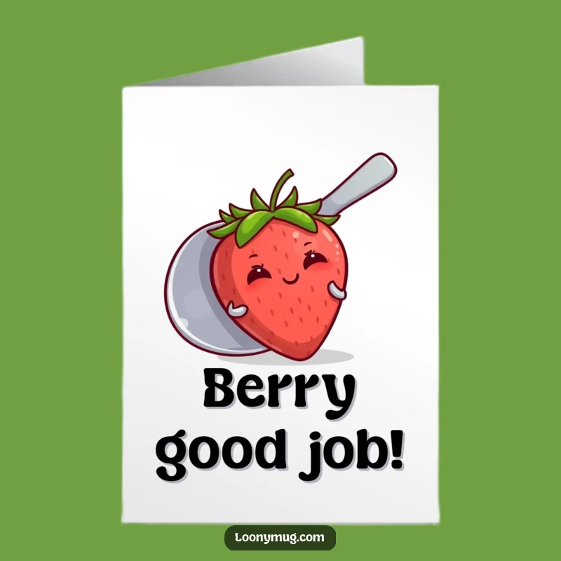 Free Printable Congrats Card: Strawberry's Spoon Surprise Downloadable Gift