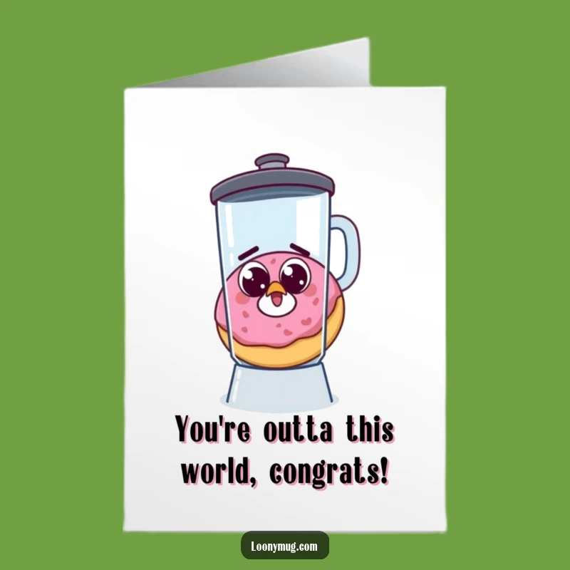 Free Printable Congrats Card: Donut's Blender Escape Celebration Downloadable