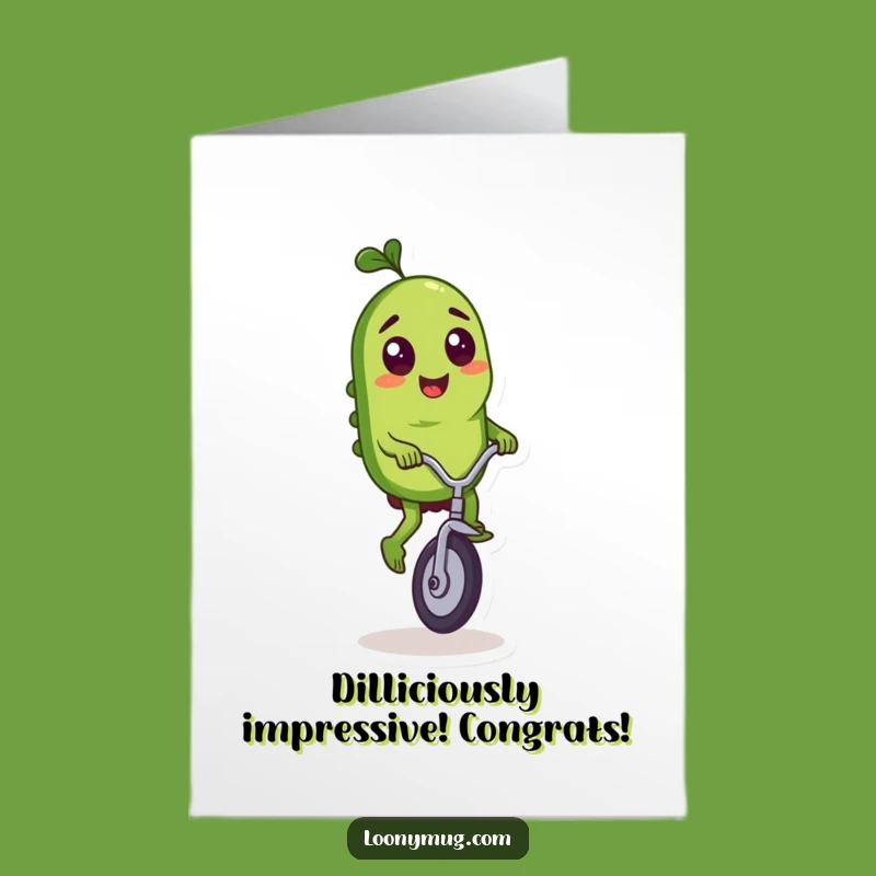 Pickle Unicycle Congrats Card - Free Printable Flair Downloadable Greeting