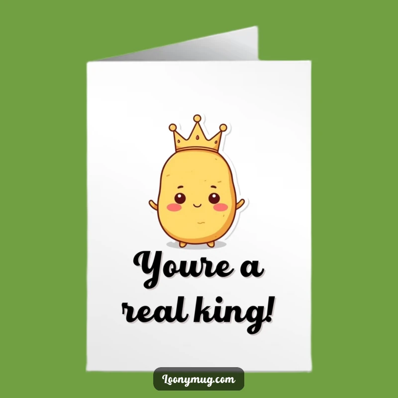 Free Printable Congrats Card: Proud Potato King - DIY Humorous Gift